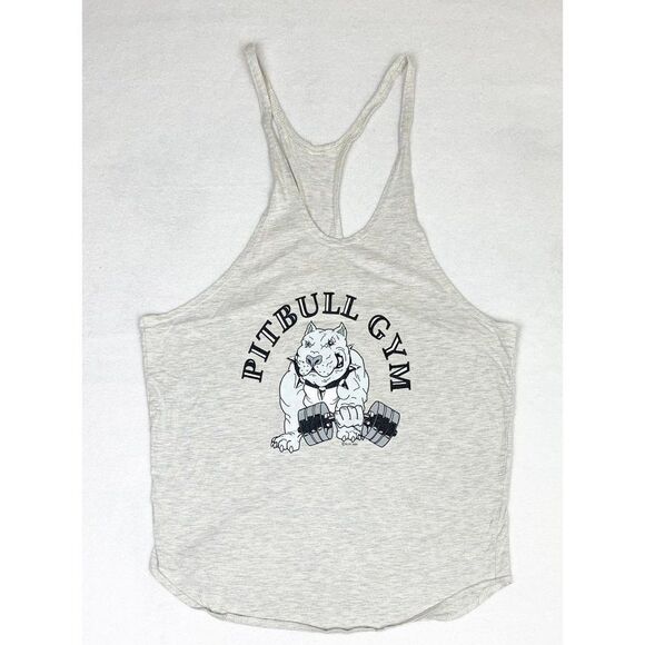Vintage 2001 Pitbull Tank Grey Workout Muscle Shirt Gym - Picture 2 of 7